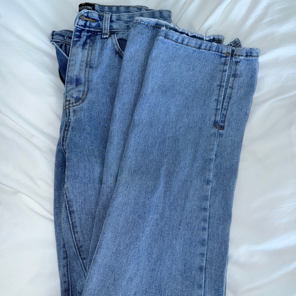 PrettyLittleThing Light Blue Flare Jeans